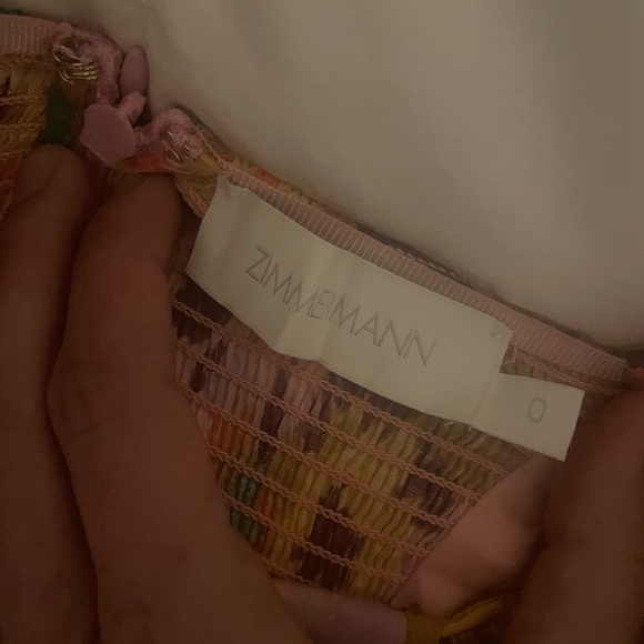 Zimmerman Violet Twist Front Mini Dress Size 0 - Picture 3 of 4